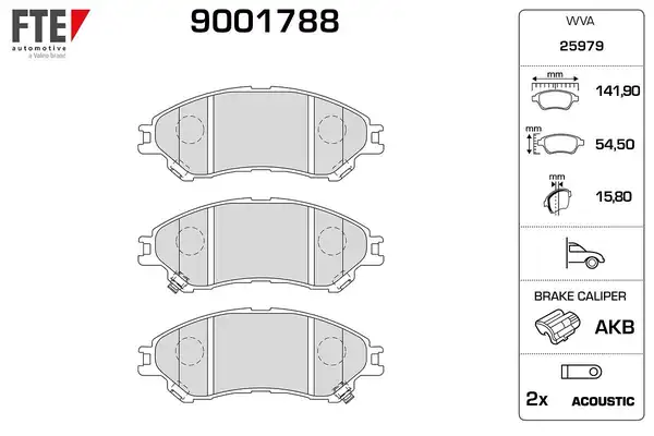 FTE 9001788 | Fren Balatası Ön Suzuki Sx4 S Cross 13 Vitara 15 Sx4 S Cross 2019