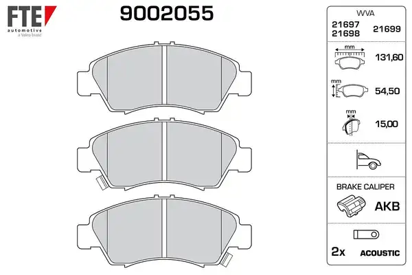 FTE 9002055 | Ön Fren Balatası Honda Civic 1 4 1992 2000 Honda City Jazz 2004 2008