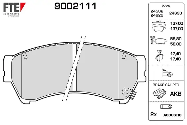 FTE 9002111 | Ön Fren Balatası Mazda 6 07