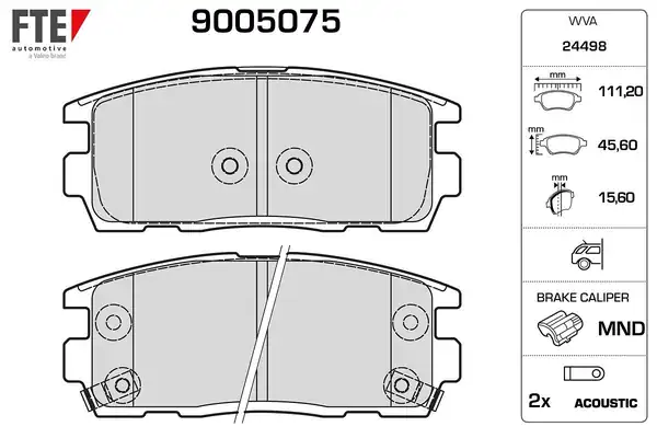 FTE 9005075 | Arka Fren Balatası Opel Antara Captiva 2 0 2 2 2 4 3 0 3 2 V6 01 11