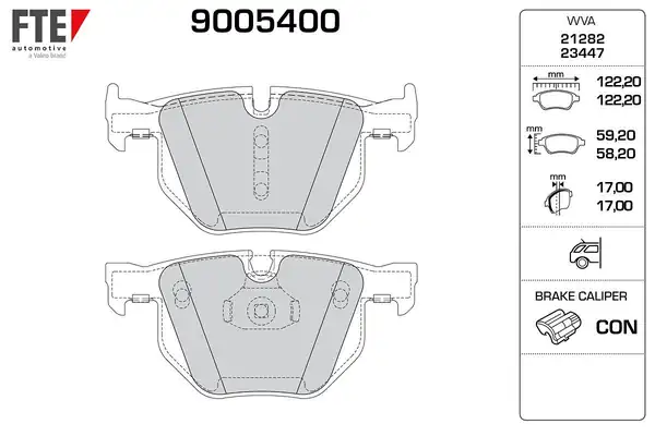 FTE 9005400 | Fren Balatası Arka Bmw X5 E70 F15 X6 E71 F16