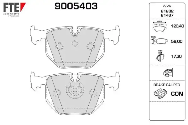 FTE 9005403 | Fren Balatası Arka Range Rover 02-09 / BMW E53 E83 E46