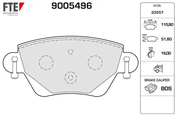 FTE 9005496 | Arka Fren Balatası Mondeo III 00 04 Jaguar X Type S Type Xj Type 03 09