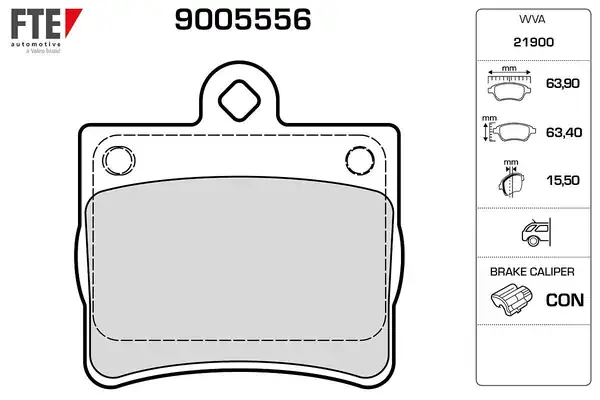 FTE 9005556 | Fren Balatası Arka C Class W202 94 00 964203
