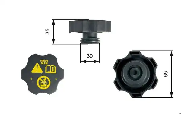 GATES RC249 | Genleşme Kavanoz Kapağı Astra.H.J-Corsa.D-Insignia-Aveo-Cruze