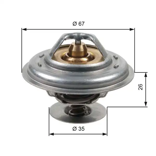 GATES TH13287G1 | Termostat VW Crafter/Transporter T4/LT35 2.5 TDI 87°C