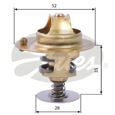 GATES TH14178G1 | Termostat 78Cc Honda Civic 1990-2005 Accord 1990-2008 City 2003-2008 CRV 1995-2006 Hr V 1999->