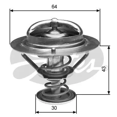 GATES TH27082G1 | Termostat 82°C Kia Sportage 2.0Crdı Hyundai ix35 2.0 CRDI