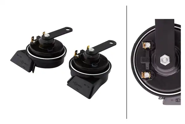 Hella 3fh007728 831 Korna 12v Siyah Elektrikli 400hz 500hz 110db Yüksek Ses Dusuk Ses Mercedes Benz