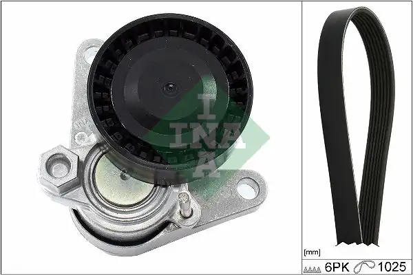 İna 529016710 Kanallı Kayış Seti 6pk1025 VW Caddy 16 Golf 13 Passat 13 Polo 18 Audi A3 17 A4 16