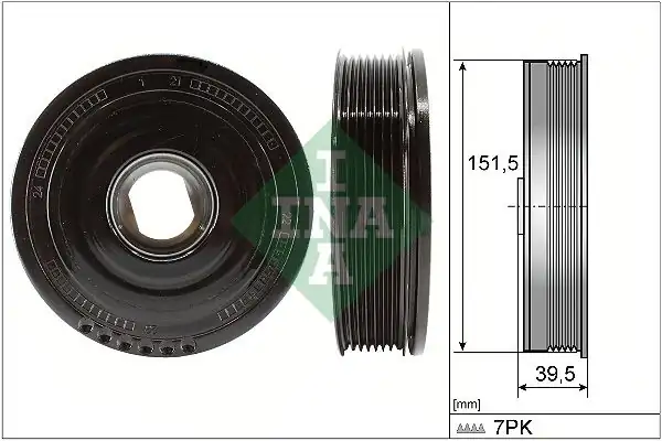 İna 544017710 Krank Kasnağı Mercedes W205 W447 Om626 Renault Megane IV Kadjar Trafic III 1 6 dCi