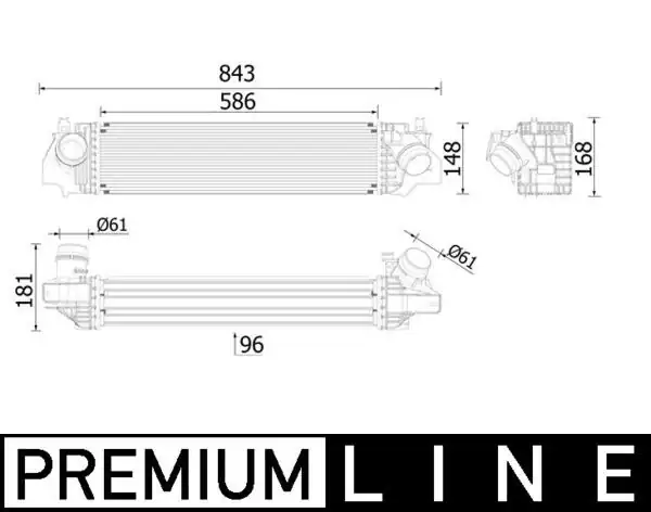 MAHLE CI617000P | İnterkol Radyatörü Bmw F39 F40 F45 F46 F48 F55 F56 F60 B37 B47 B48