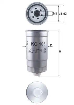 MAHLE KC103 | Yakıt Filtresi Bravo Marea Multıpla Punto II Alfa 145 / 146 1.9Jtd