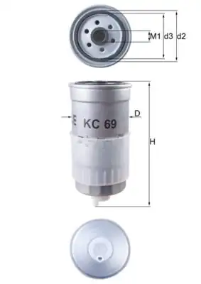 MAHLE KC69 | Mazot Filtresi VW Passat 1.9 TDI Audi A4/A6 Volvo 850-S70-V70