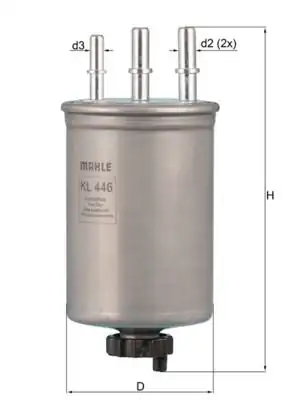 MAHLE KL446 | Yakıt Filtresi Ford Connect 90Ps 1.8 TDCi 02-13 Mondeo III 2.0-2.2 TDCi