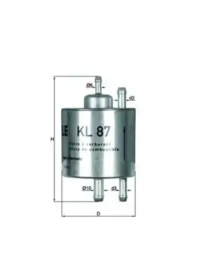 MAHLE KL87 | Yakıt Filtresi Mercedes Vaneo 16 02 A 190 99 / 04