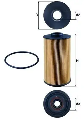 MAHLE OX 152/1D | Yağ Filtresi BMW M60/M62 E31/E32/E34/E38/E39/X5 E53 Range Rover 3/4.4 89-05