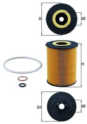 MAHLE OX 636D | Yağ Filtresi BMW E60 N62 X5 4.8I 05 -