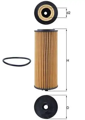 MAHLE OX1162D | Yağ Filtresi 14-A-Seri (W176) C-Seri (W205) E-Seri (W212)