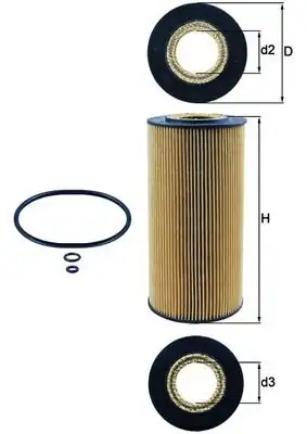 MAHLE OX123-1D | Yağ Filtresi Mercedes W124/W202/W210/W901-904 601-606 Vito Sprinter 97-01