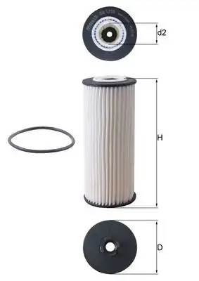 MAHLE OX1236D | Yağ Filtresi W176-222 M133 13 -