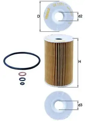 MAHLE OX127-1D | Yağ Filtresi Bmw E30 E34 E36 E46 M40 M44 87 01