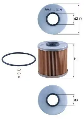 MAHLE OX91D | Yağ Filtresi BMW M40 M42 E30 E36 E34