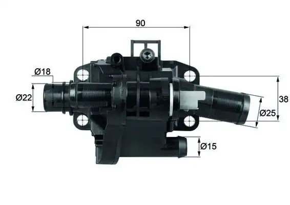 MAHLE TH4183 | Termostat 83°C Partner II P307 P206 P207 1.6 HDI