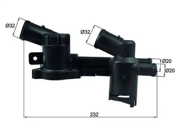 MAHLE TH52 | Komple Termostat 1.2 TSI Cbzb