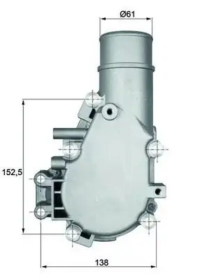 MAHLE TI13684 | Termostat Komple Govdelı 84 C Iveco Cursor 10 Motor Ford Cargo 1846 1543425