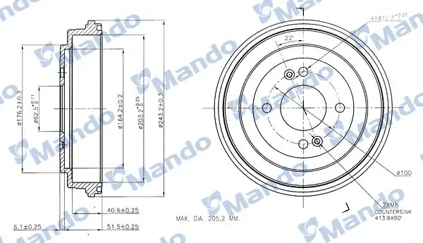 MANDO MBD050026 | Hyundai Accent Era Getz Kia Rio Arka Fren Kampanası İ20 08 İ10 11 13