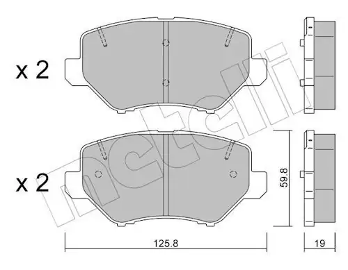 METELLİ 22-1463-0 | Fren Balatası Ön Opel Corsa F Peugeot 208 2008 C3 Aircross Mokka B 2024 Sonu Yeni Tip