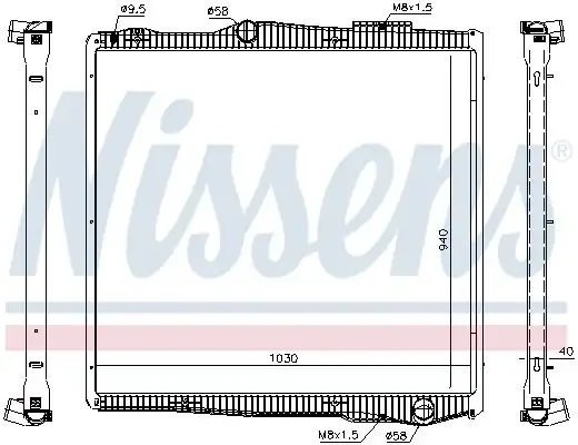 NISSENS 67290 | Motor Su Radyatörü Scania P G R T Seri 04 Çerçeveli