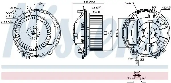 NISSENS 87527 | Kalorifer Fan Motoru VW Audi Seat Skoda