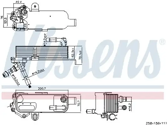 NISSENS 91298 | Şanzıman Yağ Soğutucu BMW N13 N20 N26 F20 F30 F22 F32 F34 F36