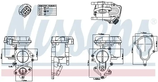 NISSENS 98156 | Egr Valfi Audi A3 04 10 A4 05 08 A6 05 08 Skoda Octavia 06 10 Blb BRE BXE Bls Cag BMM BNV