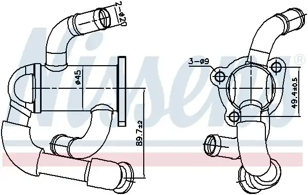 NISSENS 989433 | Egr Soğutucusu Opel Corsa C D Combo C Meriva A Z13dt Z13dtj Z13dth Y13dt