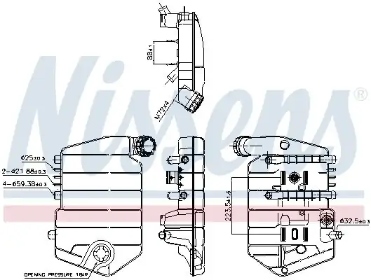 NISSENS 996024 | Genleşme Tankı Daf Xf 105 Kapaklı 1590475