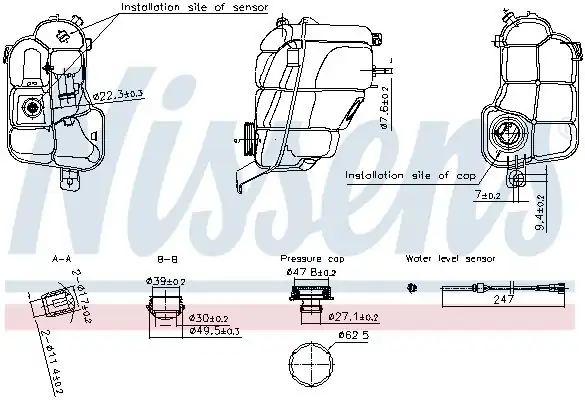 NISSENS 996294 | Genleşme Tankı Ford Mondeo 2007 1 6 TDCI Econetic