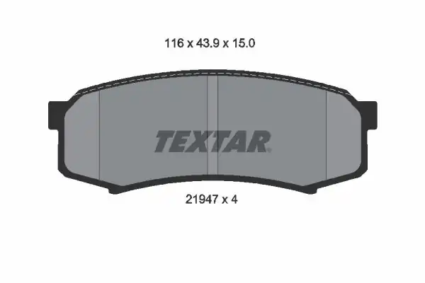 TEXTAR 2194701 | Fren Balatası Arka Land Cruiser 84 19 Pajero 07 12 B M 84 19 1661004