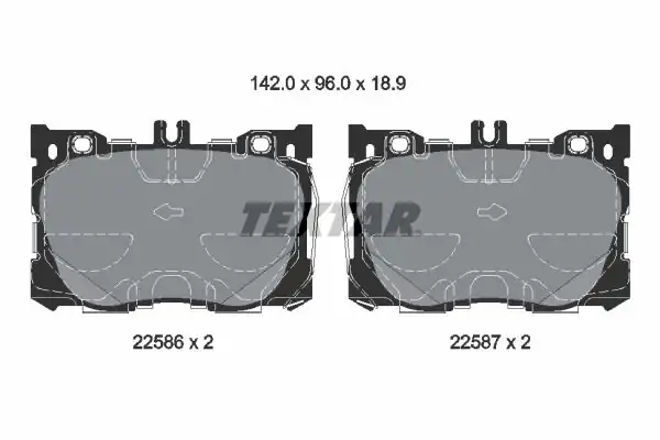 TEXTAR 2258601 | Fren Balatası Ön Mercedes Benz W205 W213 W238 X253 4matic 15