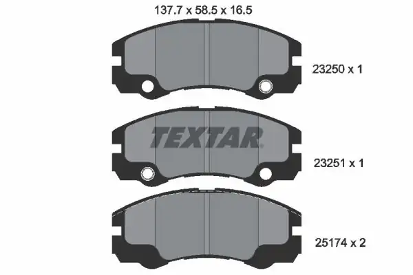TEXTAR 2325001 | Fren Balatası Opel Frontera B 99 Ön