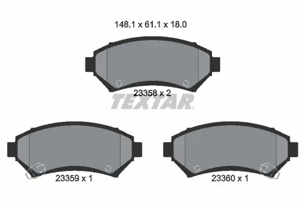 TEXTAR 2335801 | Fren Balatası Opel Sıntra Ön