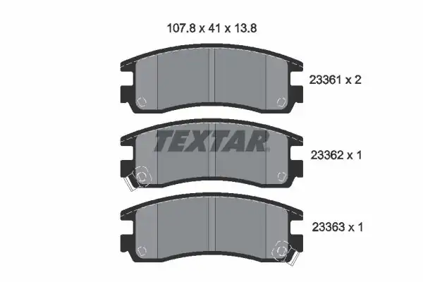 TEXTAR 2336101 | Fren Balatası Opel Sıntra Arka
