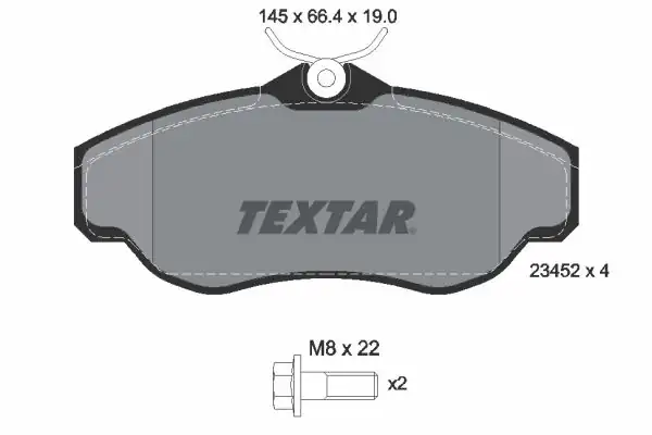 TEXTAR 2345201 | Fren Balatası R Rover2 Discovery II 2 5 Td5 Ön 967751