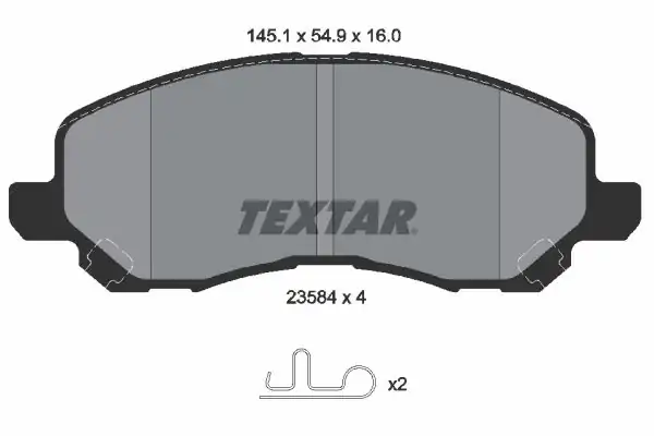 TEXTAR 2358403 | Fren Balatası Ön Jeep Compass-Chreysler Sebrıng 2.0-2,2-2,4 06 -