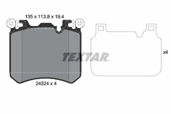 TEXTAR 2452401 | BMW X5 E70 X5 F15 X6 E71 X6 F16 Ön Fren Balatası