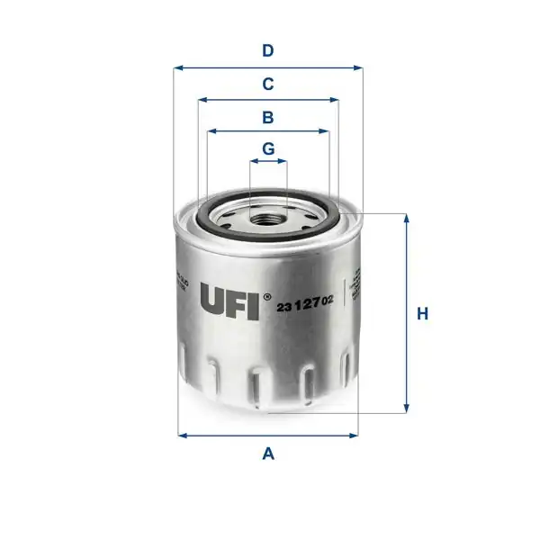 UFI 23.127.02 | Yağ Filtresi Ford / Bm Bm 70 -
