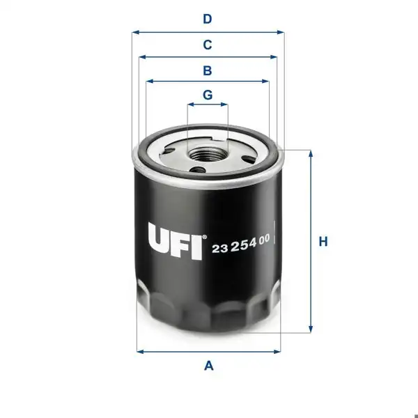 UFI 23.254.00 | Yağ Filtresi (18 K4f,25 K4f,20 T4h) Discovery I (Lj) 2.0 16 V 89-98 Freelander I L314 98-06