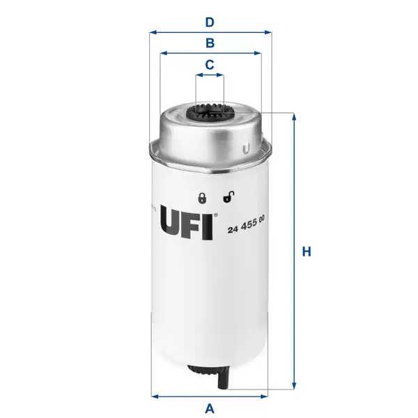 UFI 24-455-00 | Mazot Filtresi Transit V347 2 2 TDCI 2 4tdci 06 12